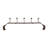 Spectrum Duchess Bronze Over the Door 5 Hook Rack for Coats Towels and Bags