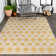 Tapis jaune / crème Drora