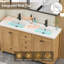 Meuble-lavabo double 60 po avec lavabo en résine 60 po Modern