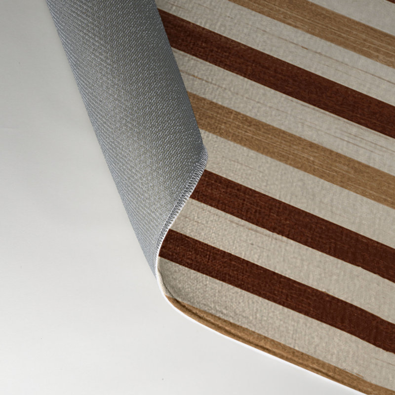 Tapis intérieur / extérieur beige HorizontalStripes, Rectangle 9 pi x 12 pi