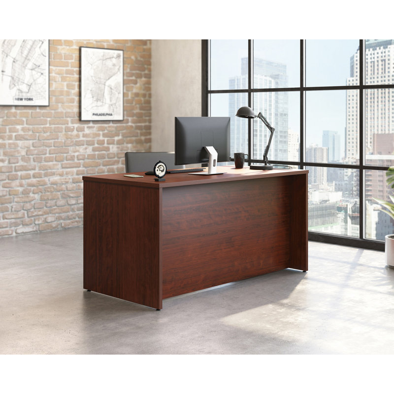 Harriss Desk Shell/Cred/Return Ne, 29.291" H x 59.055" W x 29.528" D, Classic Cherry