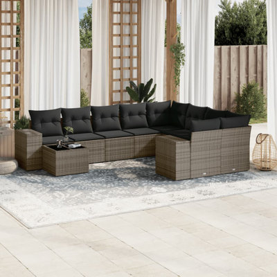 Vidaxl Garden Sofa Set Grey