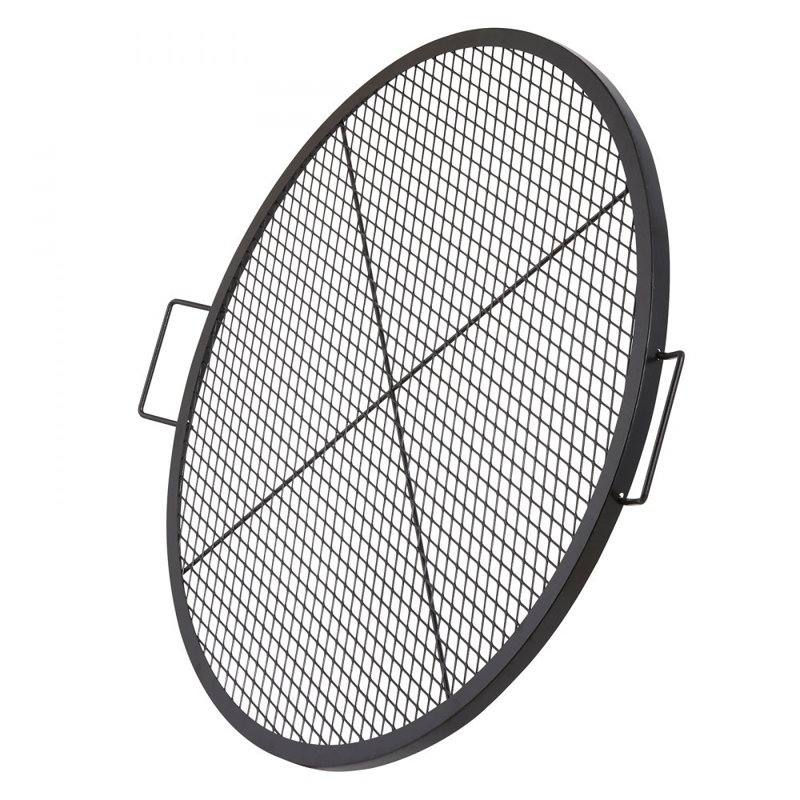 Round Alloy Steel Fire Pit Tool, 2.5cm H x 91.4cm W x 91.4cm D