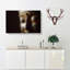 Golden Buddha Statue in Abstract - Wrapped Canvas-55315697