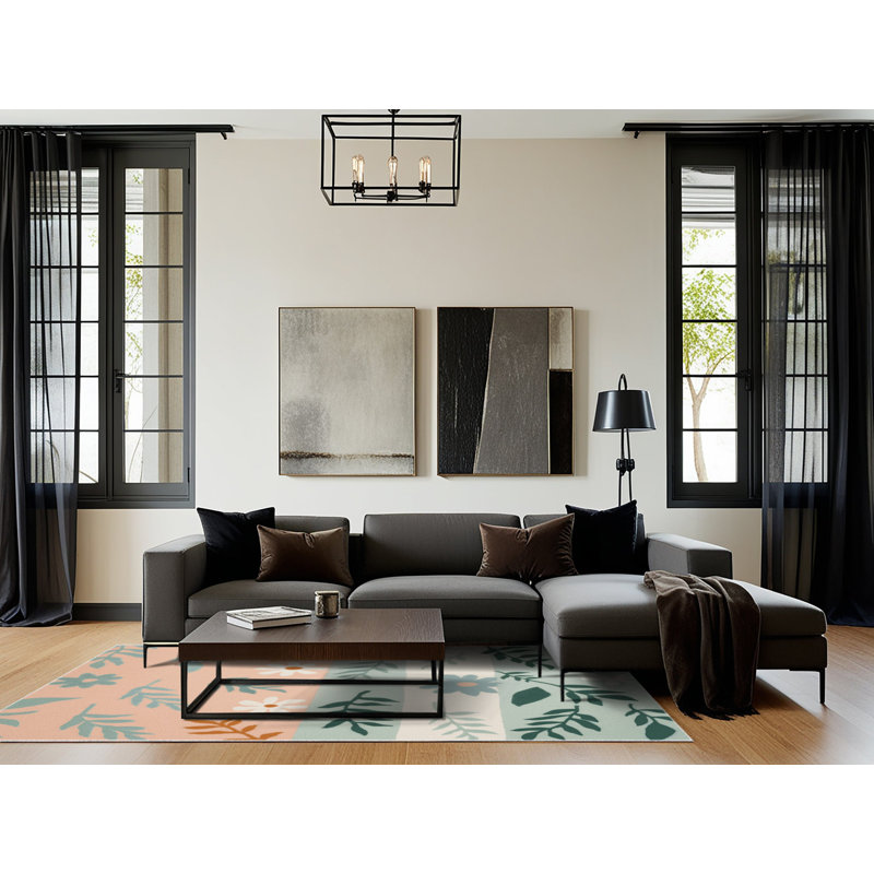 Olive Reverie Rug, Square 4'