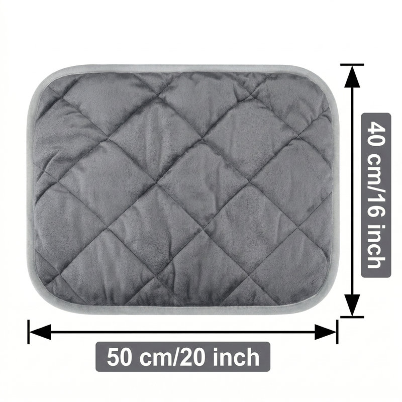 Ensemble de 4 coussins chauffants pour chat, chauffant pour chien, chauffant et réfléchissant la chaleur corporelle, coussin chauffant pour animal de compagnie, gris, 16 po x 20 po, pour lit de caisse