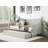 Light Gray Finish Transitional Style Molding Design Twin Daybed Mattress Ready Poster Design With Finials Solid Wood Structure
