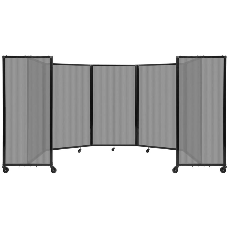 Cloison murale en polycarbonate 360, H 60 po x l 168 po, Gris clair
