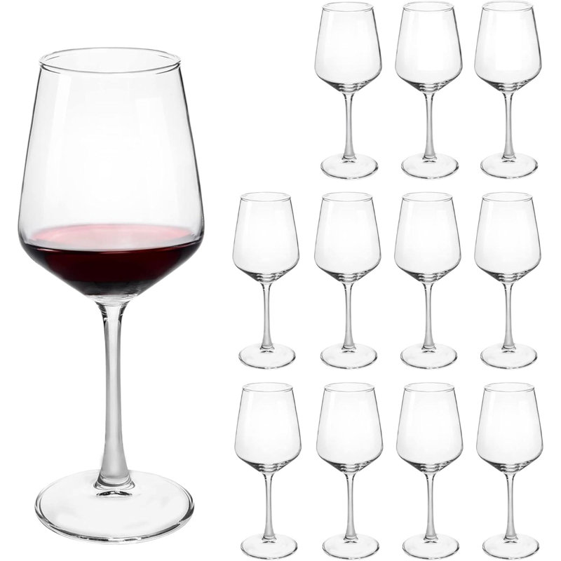 Ensemble de verres à vin 12, 12 onces, rouge, blanc, vin durable pour le mariage, la fête et le lave-vaisselle