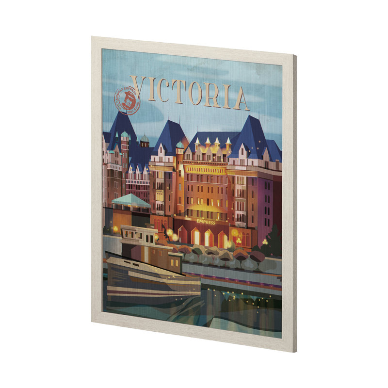 «Victoria Go» par Simone, reproduction d'art encadrée sous verre, H 43 po x l 33 po x P 1,5 po, Cadre photo brun simple