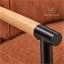 Fauteuil d'appoint rembourré Afore avec siège rembourré, accoudoirs en bois et structure en métal-2095833285-2095833281