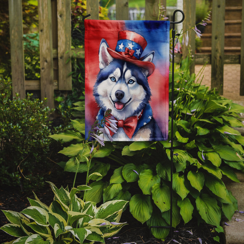 Drapeau patriotique du jardin américain, Husky sibérien