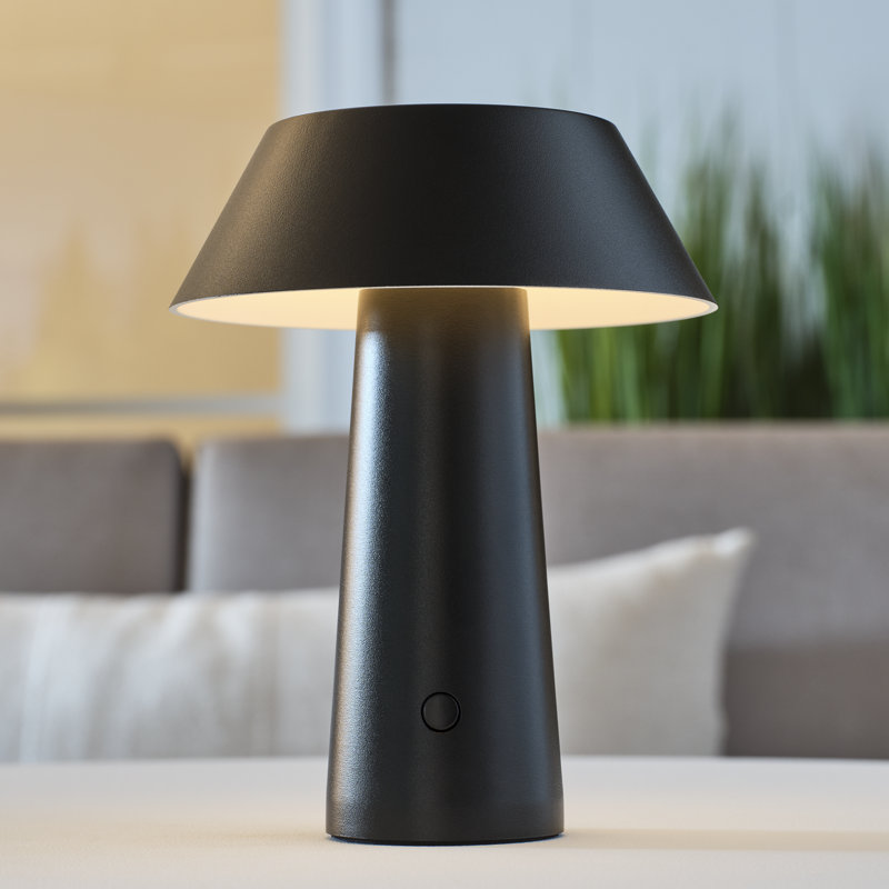 Sesa Short Accent Rechargeable Table Lamp, Black