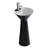 34.62" Tall Ceramic Circular Pedestal Bathroom Sink with Overflow-55036299