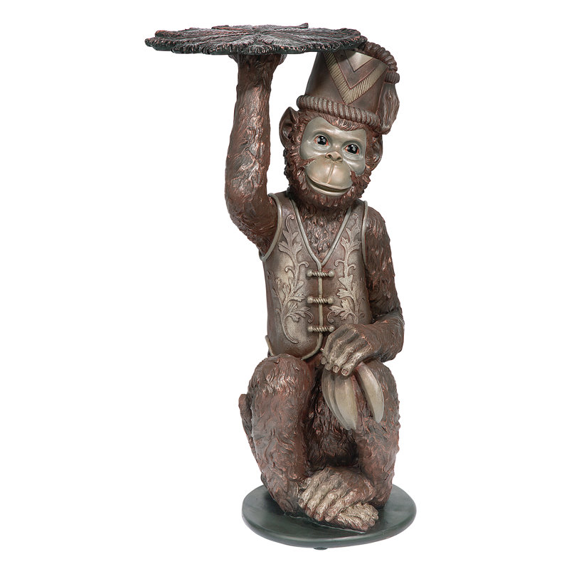 Moroccan Monkey Butler Figurine End Table