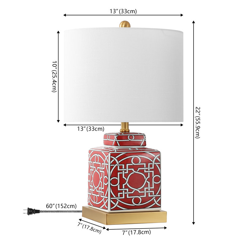 Lampe de table 22 po Thoman, Red