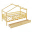 Lit simple en bois avec deux tiroirs-539235731