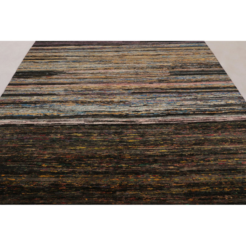 Textural Handmade Kilim Silk Area Rug