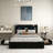 LED Headboard Platform Bed Frame, 6 Storage Drawers & Charging Station, Noise-Free Sturdy Storage Bed No Box Spring Required for Bedroom-1016040752