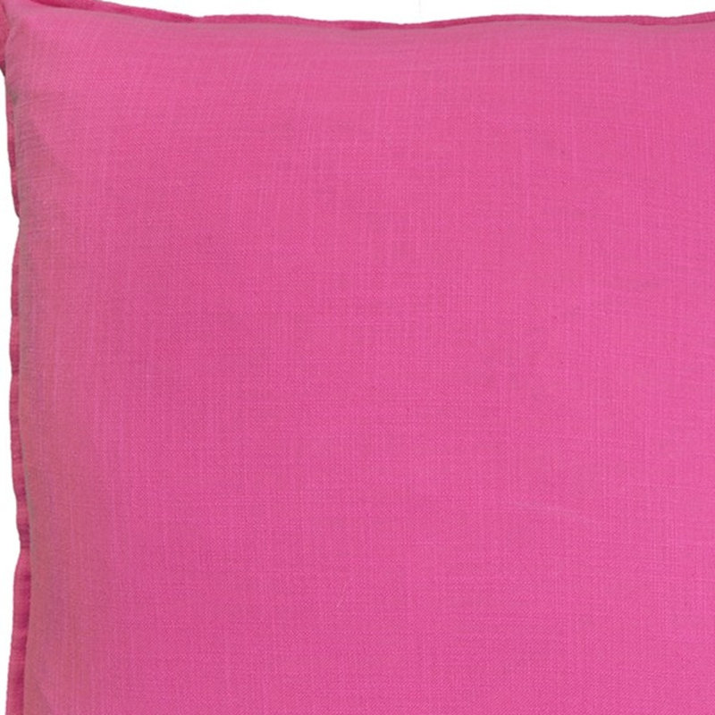 20" Hot Pink Cotton Throw Pillow, Fuchsia