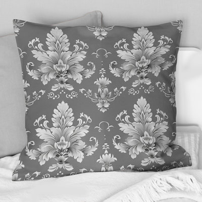 Glamor Damask III - Glam Throw Pillow