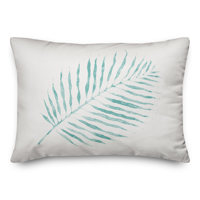  Housse et insert de coussin rectangulaire Watercolor Fern, Bleu sarcelle