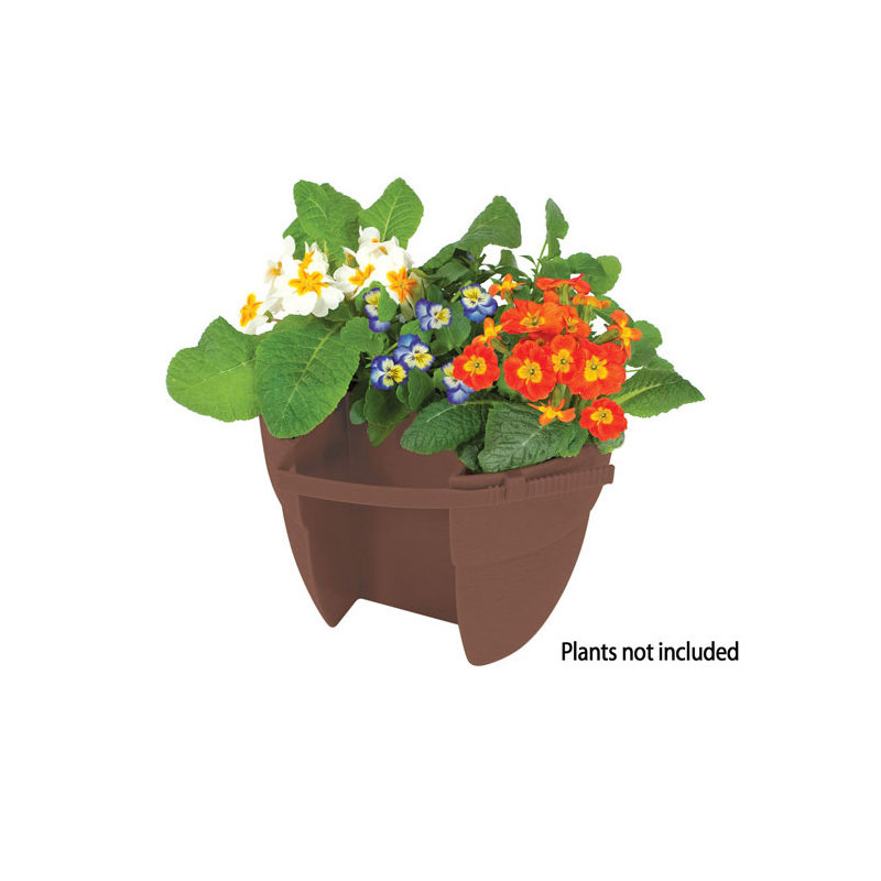Krystal Railing Planter, Brown