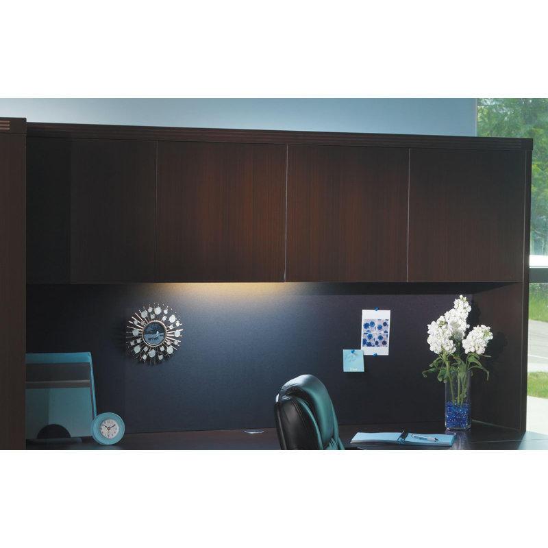 Aberdeen Wood Door Hutch, Mocha, 72"W x 15"D x 39.125"H