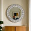 Freelon Round Crystal Framed Wall Accent Mirror 60x60CM