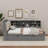 Practical Platform Bed With Pull Out Trundle Shelving Units And Storage Headboard-272609796