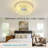 18.8" RGB Flush Mount Ceiling Fan With Lights, Ceiling Fan Lights With Faceted Shade,Remote Control, 6 Speeds, Dimmable LED for Bedroom & Living Spaces-158235894