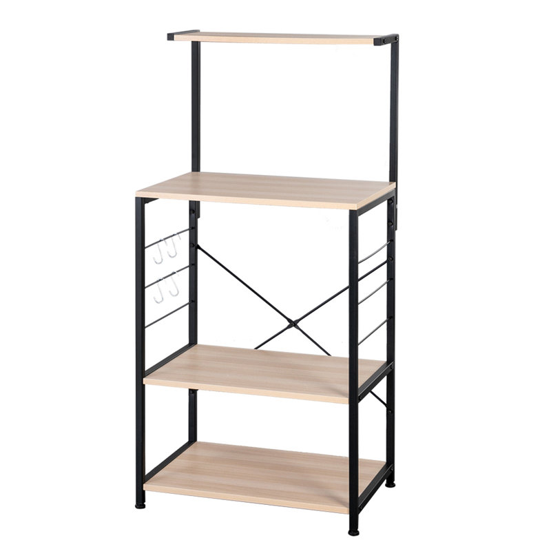 Adesewa 40'' Standard Baker's Rack with Wooden Shelves