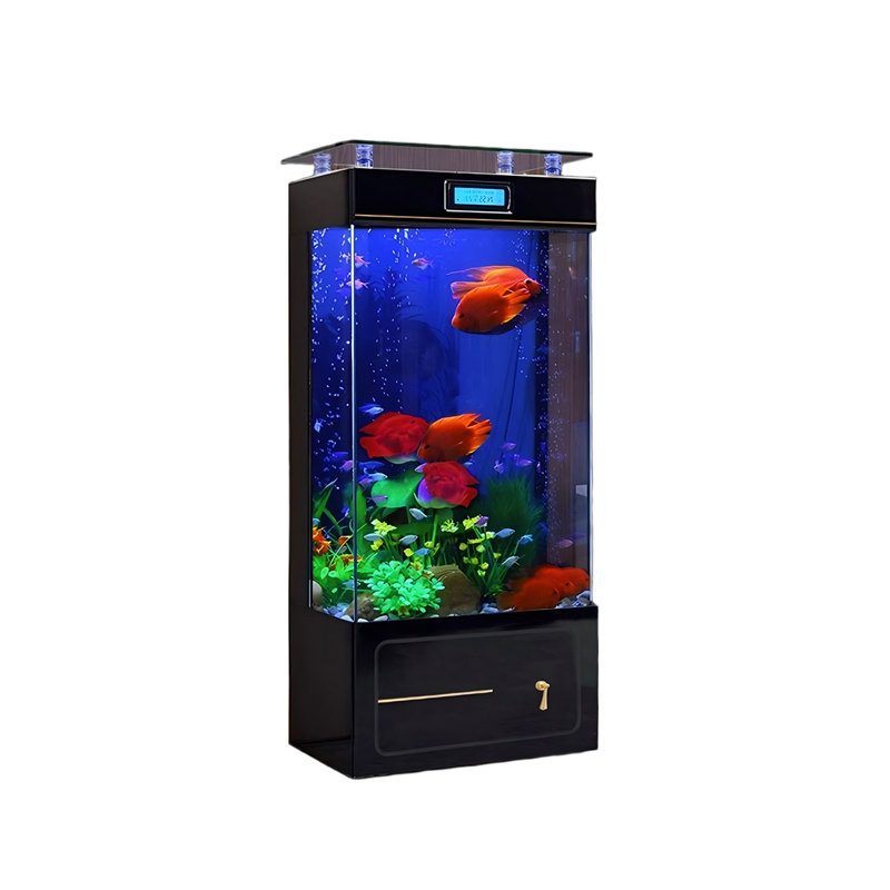 Aquarium de luxe 31,5 po, Transparent/noir, 56.8 Gallon (53.54"H x 31.5"W x 15.75"D)