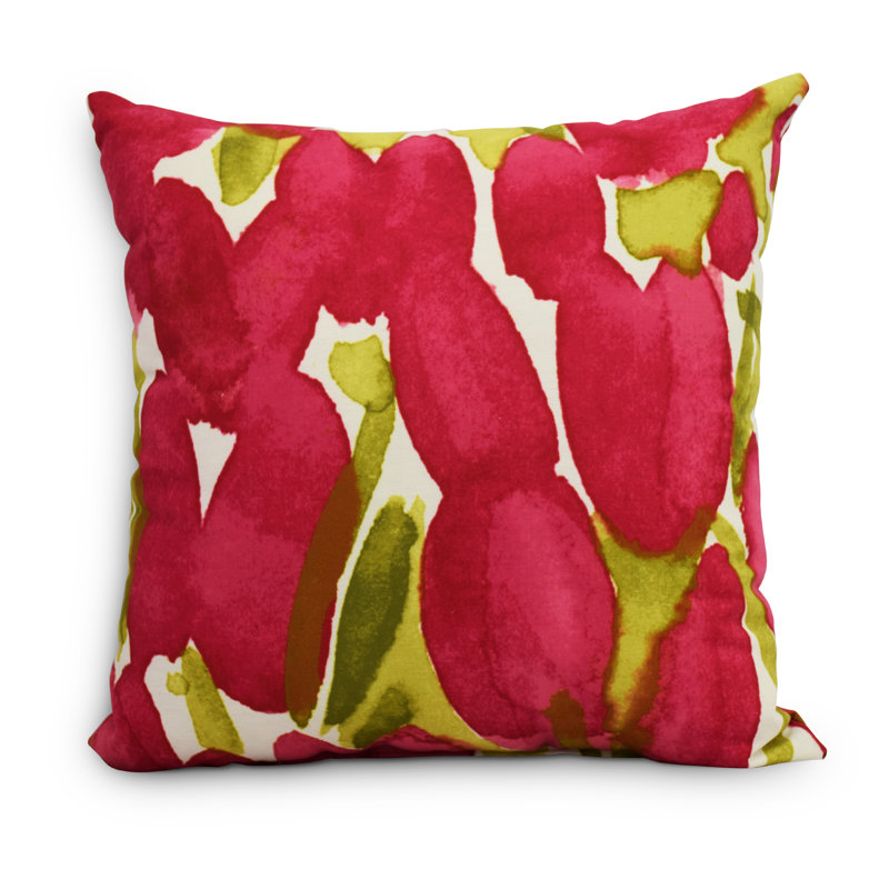 Housse et insert de coussin carré Sunset, Rouge, 16 po x 16 po, Extérieur