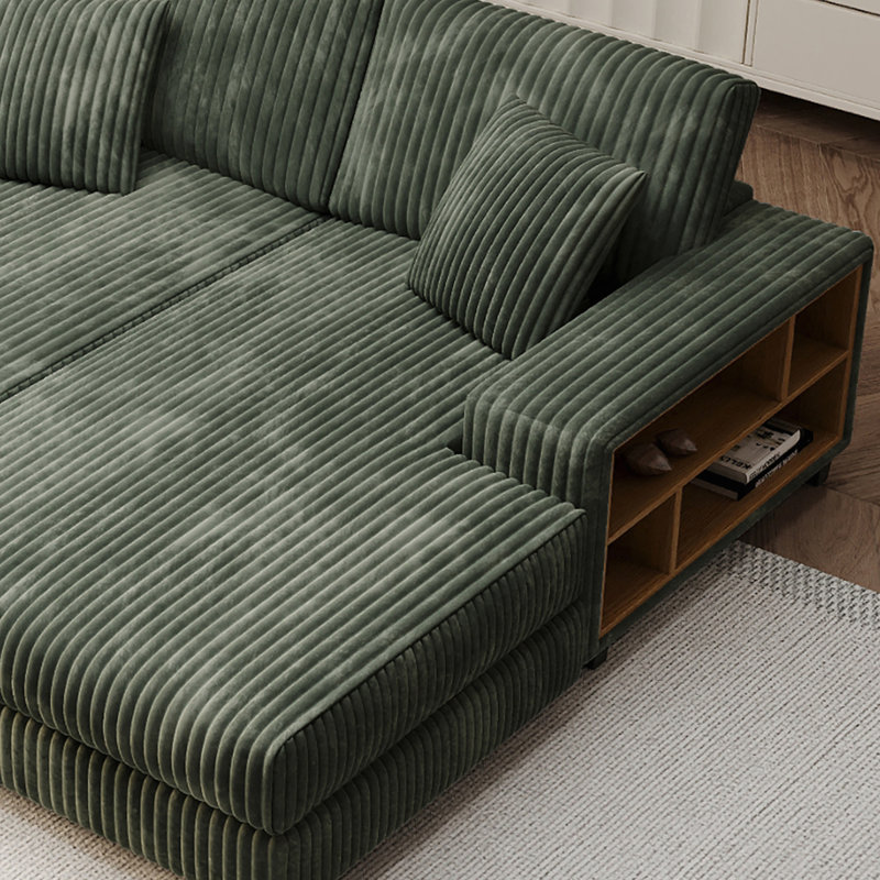 Versatile Convertible Sofa With Plush Cushions And Extra Storage