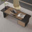 Bureau rectangulaire en bois manufacturé noir et café clair-725950562-725950591