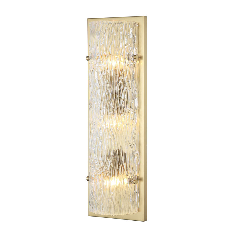 Morgan 3-Lt Sconce - Black, Satin Brass