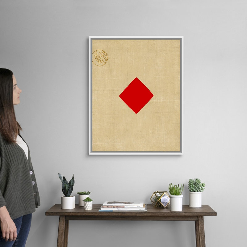 « Small Diamond » par vision studio-impression, Cadre blanc, H 16 po x l 13 po x P 1,75 po