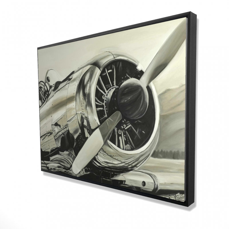 Vintage Aircraft Print On Canvas, H 36 po x l 48 po