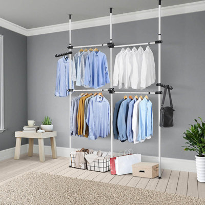 Adjustable Wall Mounted Clothes Rack