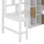 Lit mezzanine simple avec bureau et escalier de rangement, lit mezzanine en bois avec lumières DEL, tablettes et armoires de rangement-1276530045