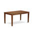 Ensemble de table de salle à manger moderne 5 pièces comprenant une table rectangulaire en bois et 4 chaises rembourrées en tissu crème, 36 x 60 pouces, acajou-199509722-199509733-236772509