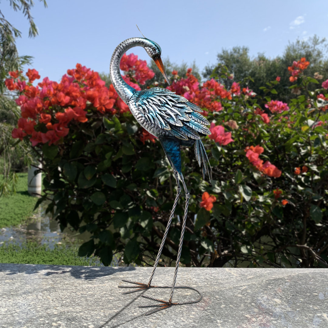Anayssa Bird Metal Garden Statue Highland Dunes