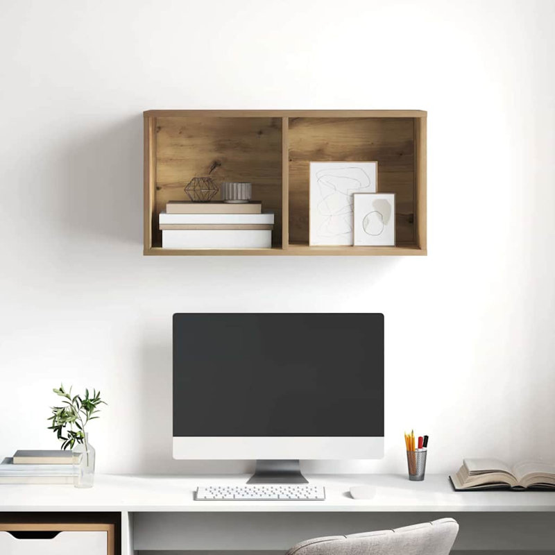Wall-Mounted TV Cabinet Wall-Mounted, Artisan Oak, 72cm H x 37cm L x 37cm W