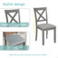 Ensemble de table de salle à manger 5 pièces en bois avec 4 chaises, ensemble pour 4 personnes et 4 personnes-1093843189-1093843194