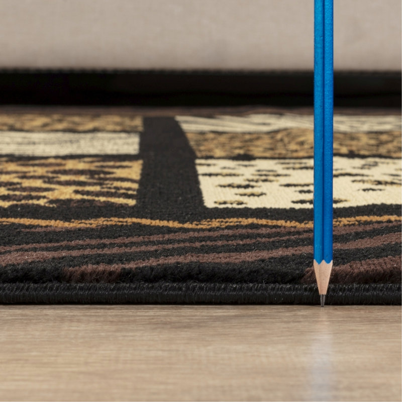 2 Ft. 7 In. By 3 Multi Animal Print Runner Rug, Express Fierce With Tiger, Leopard, Zebra Designs, Soft And , & Pet Safe