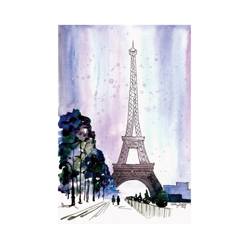 Paris In Winter by Kelsey McNatt - Wrapped Canvas Painting, 66.04 cm H x 45.72 cm W x 3.175 cm D