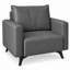 Fauteuil d'appoint en cuir Lapathos-480873142