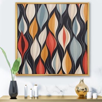 «Retro Abstractleaves II», reproduction d'art géométrique moderne