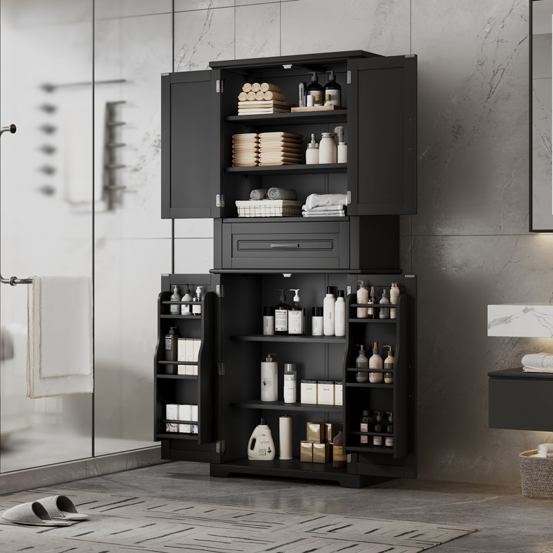Armoire de rangement multifonctionnelle, Noir